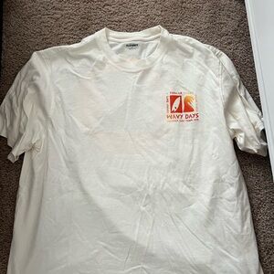 White and orange Wavy Days tee